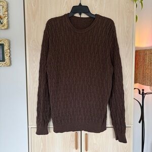 Chocolate Cable Knit Vintage Sweater